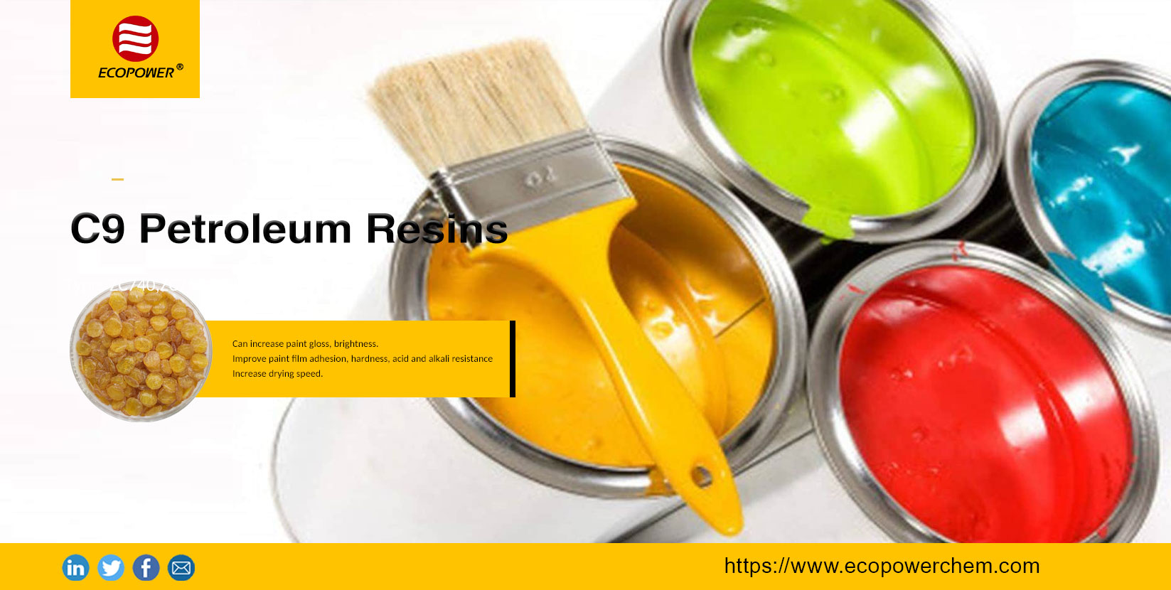 Aditivos para pinturas y tintas Resinas de petróleo en aditivos para pinturas - ECOPOWER
