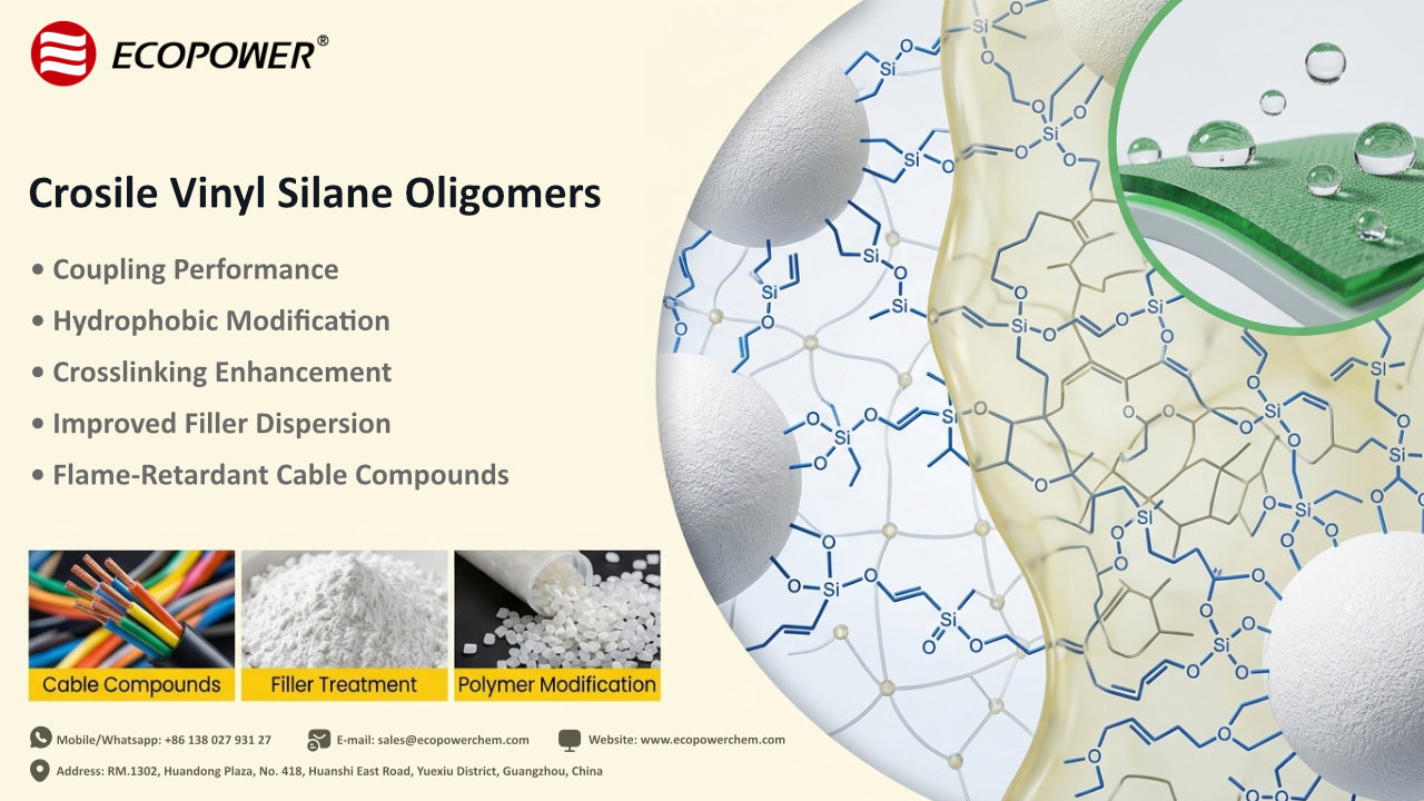 Oligómeros de silano vinílico Crosile — Solución integral de acoplamiento · Hidrofóbica · Reticulación