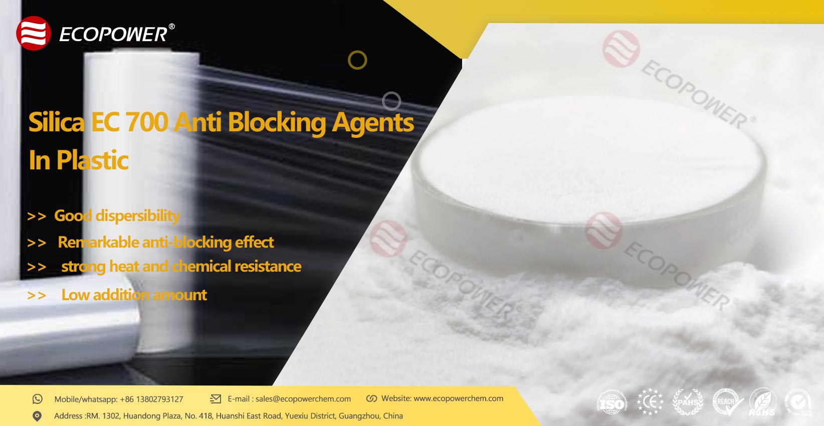 Silica EC 700 Anti Blocking Agents In Plastic